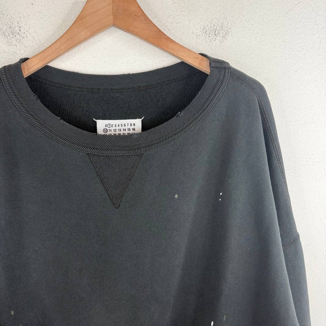 Margiela Paint Splatter Distressed Crewneck