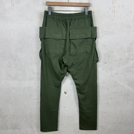 Rick Owens DRKSHDW Olive Creatch Sweatpants