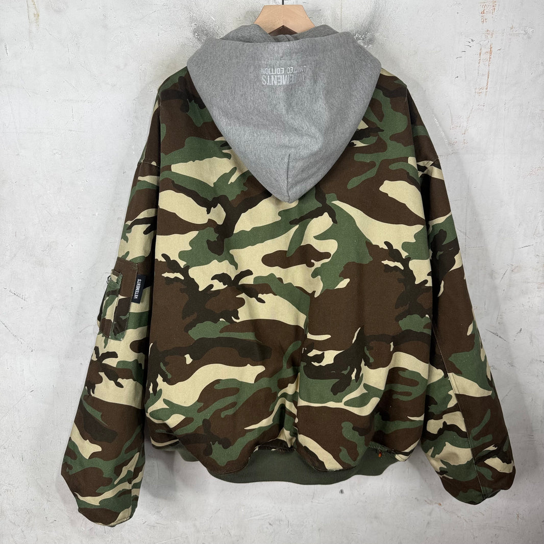 Vetements x Alpha Industries Camo Bomber