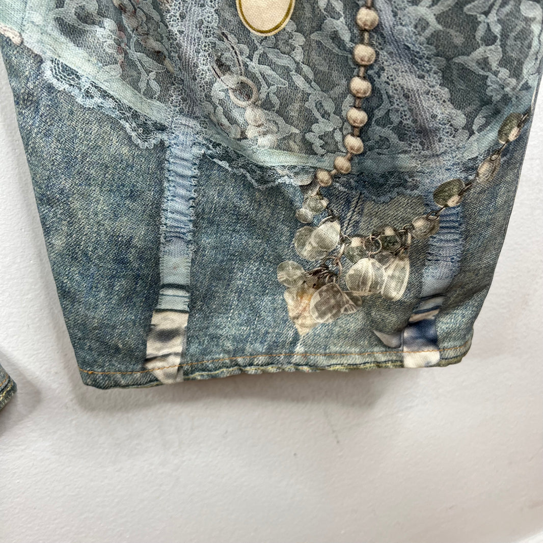 Acne Studios Pearl & Lace Trompe Denim Jeans