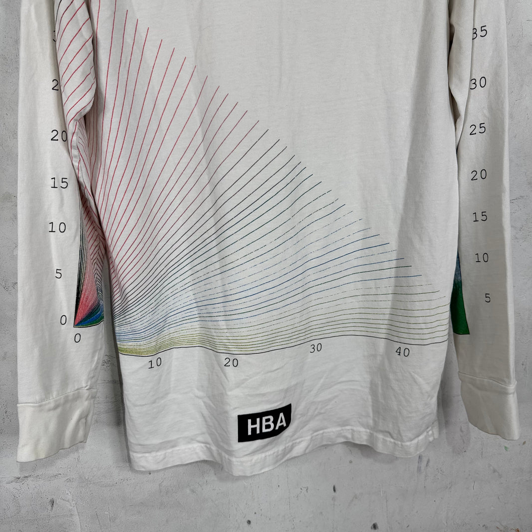 Hood By Air White Graph L/S T-Shirt