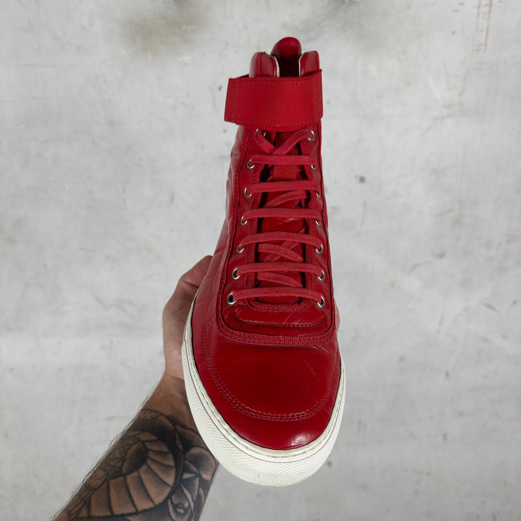 Raf Simons Red Leather Vandal Sneakers