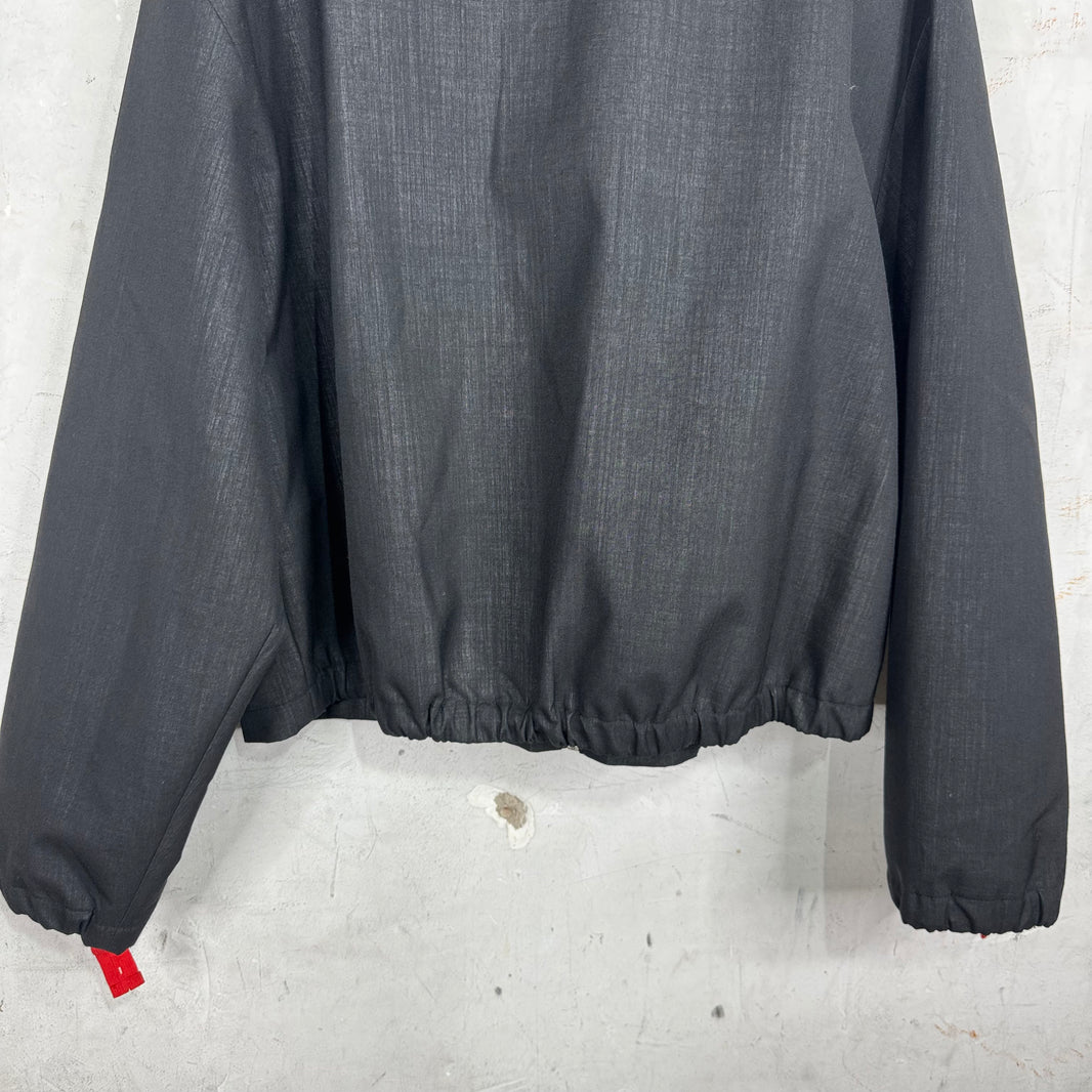 Acne Studios Black Wool Blend Zip-Up Jacket