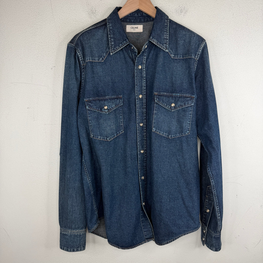 Celine Snap Button Denim LS Shirt