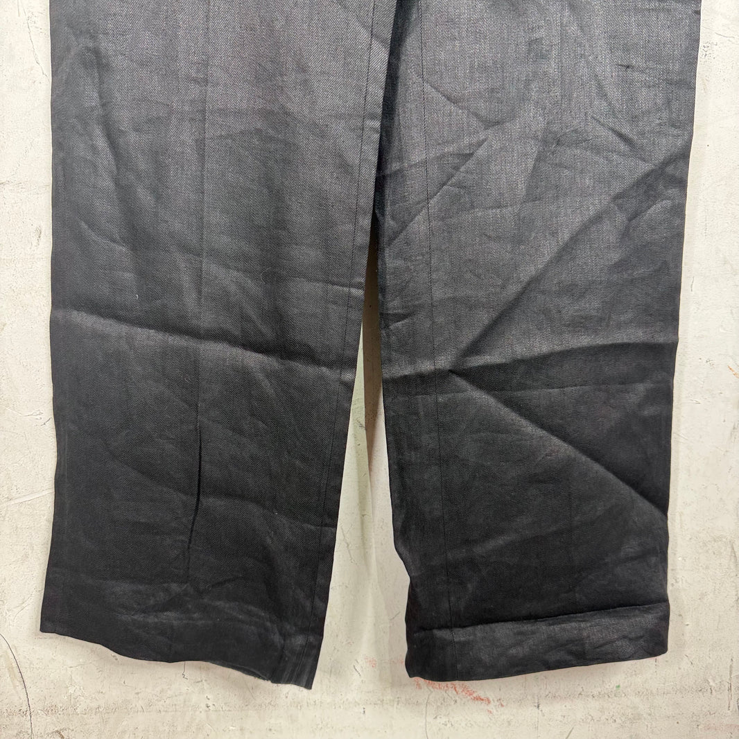 Rick Owens Linen Loose Straight Trousers