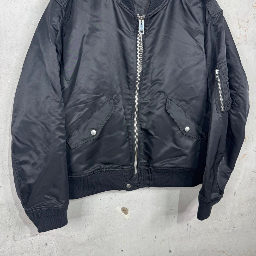 Celine Epaulette Bomber Nylon Jacket