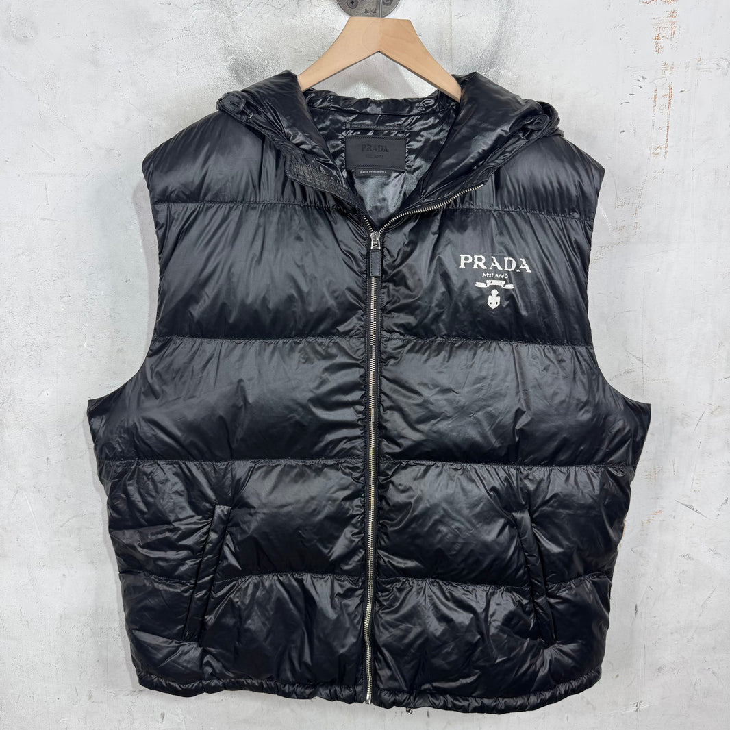 Prada Stencil Logo Puffer Vest