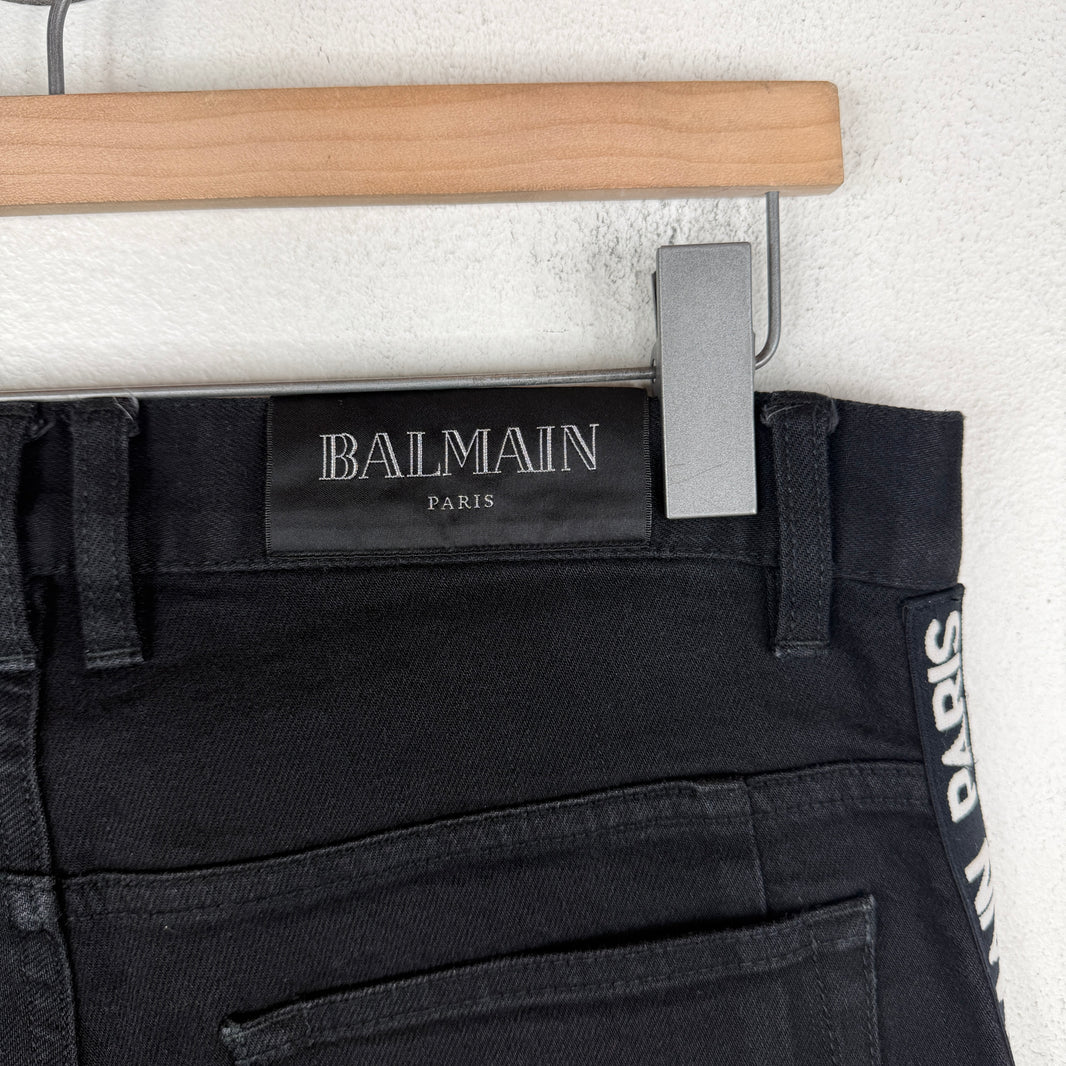 Balmain Side Logo Slim Jeans