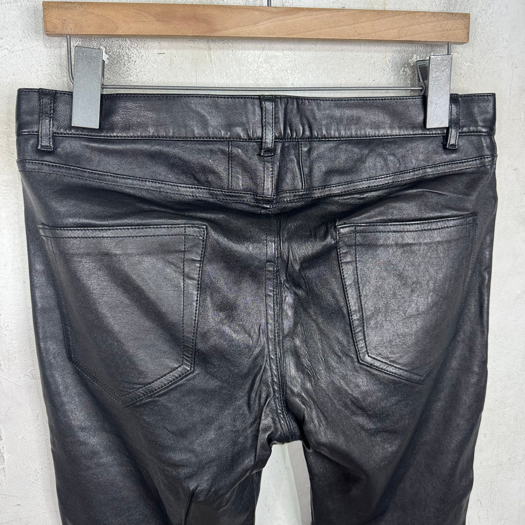 Saint Laurent Lambskin Leather Skinny Pants