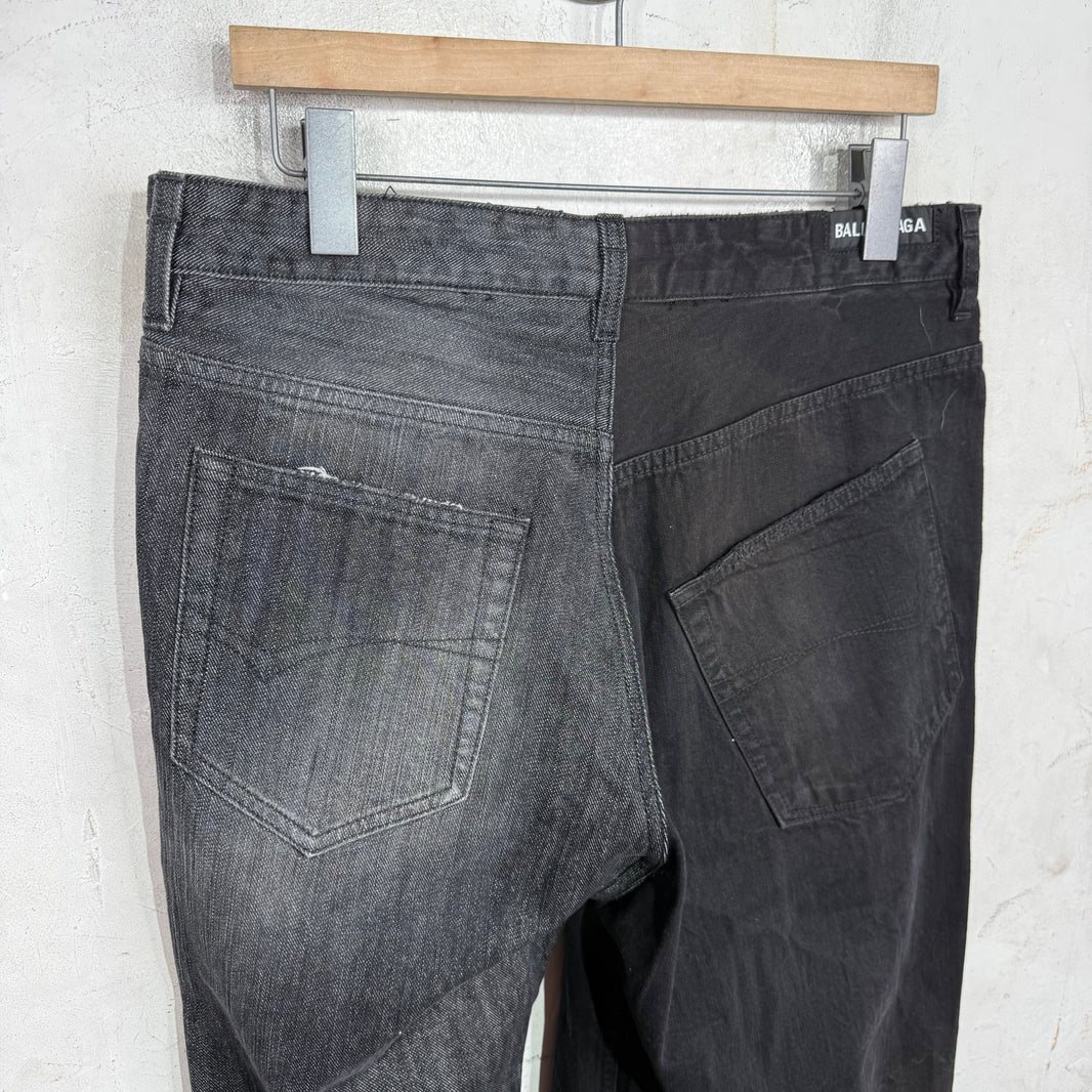 Balenciaga Hybrid Split Drawstring Jeans