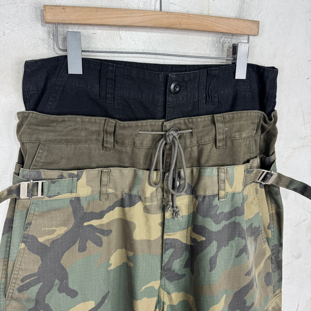 Project G/R Triple Layered Green Camo Cargo Pants