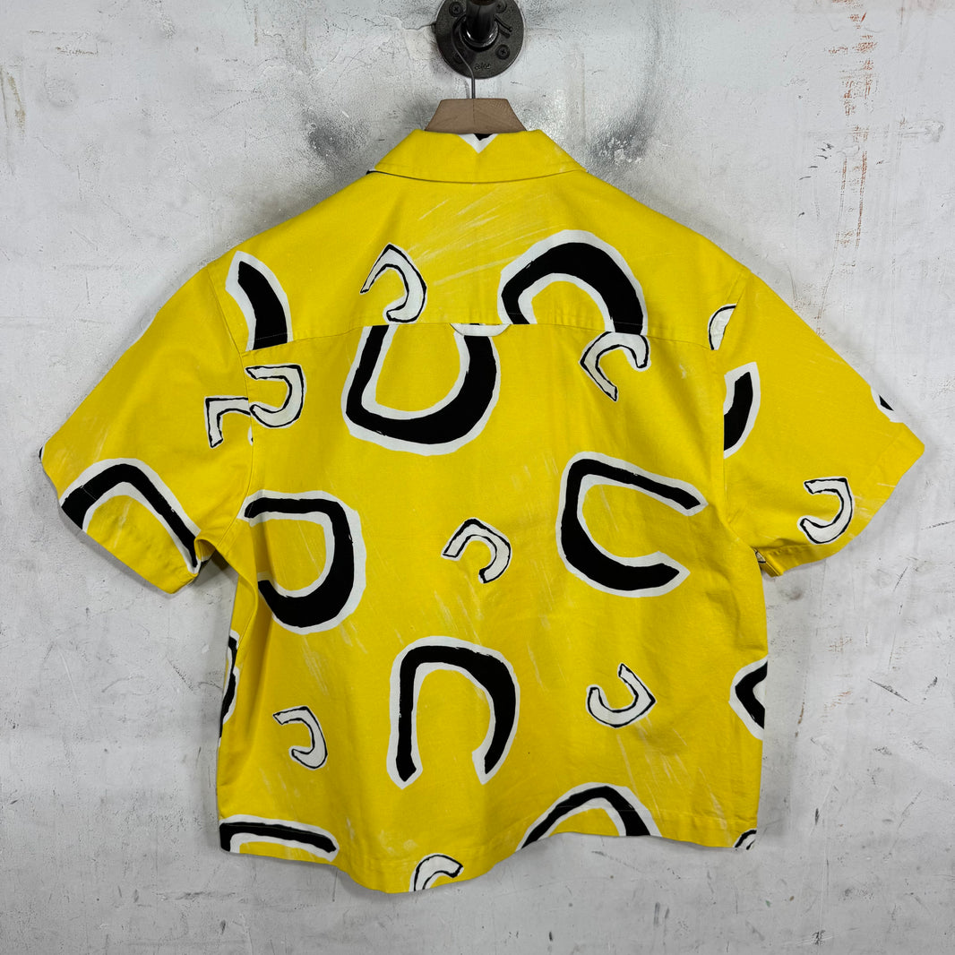 Jacquemus Yellow Patterned Logo Canvas Shirt