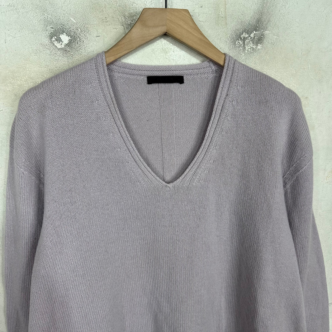 The Row Purple V Sweater