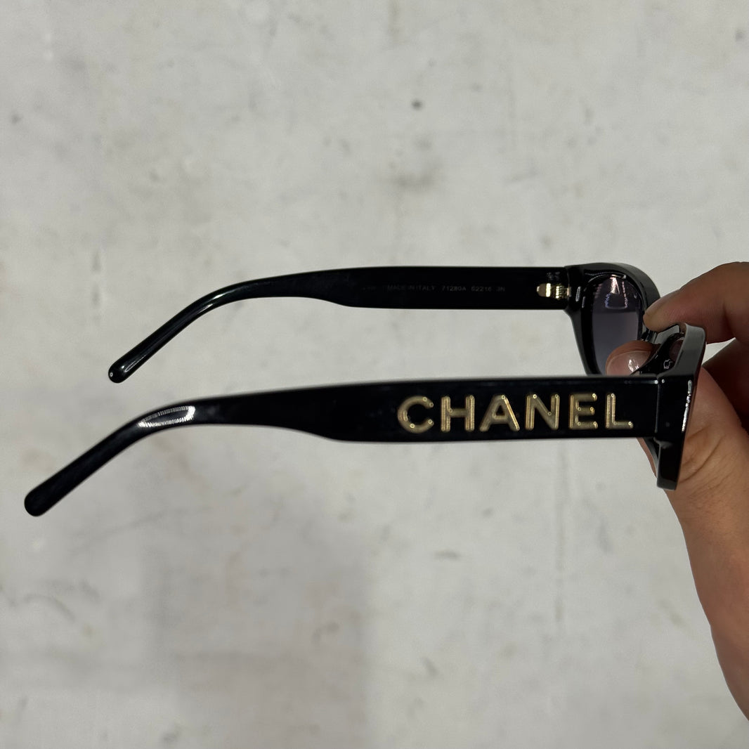 Chanel 71280A Cat-Eye Logo Sunglasses