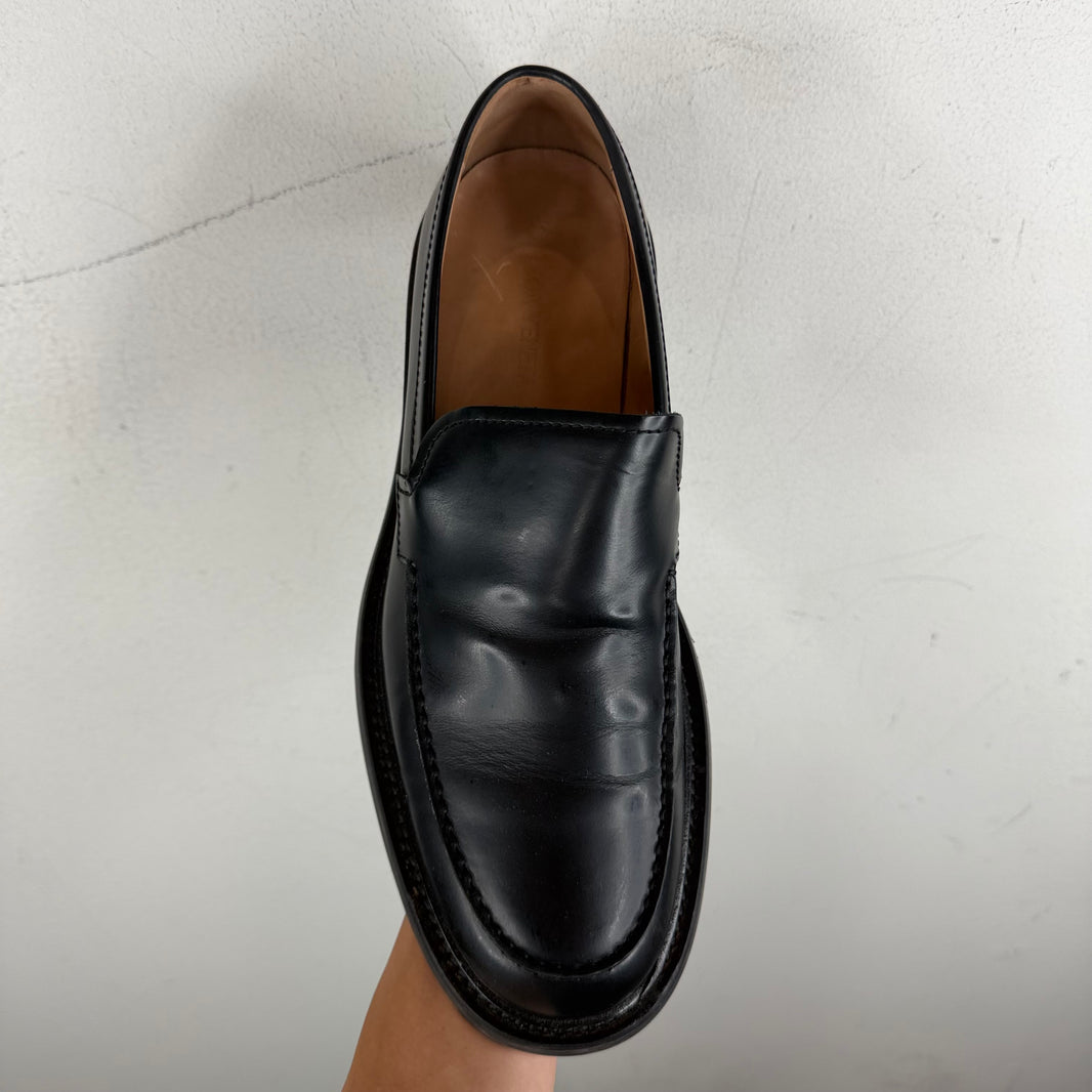 Bottega Veneta Black Leather Loafers