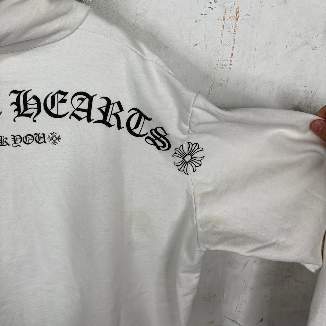 Chrome Hearts TBar White Zip Hoodie