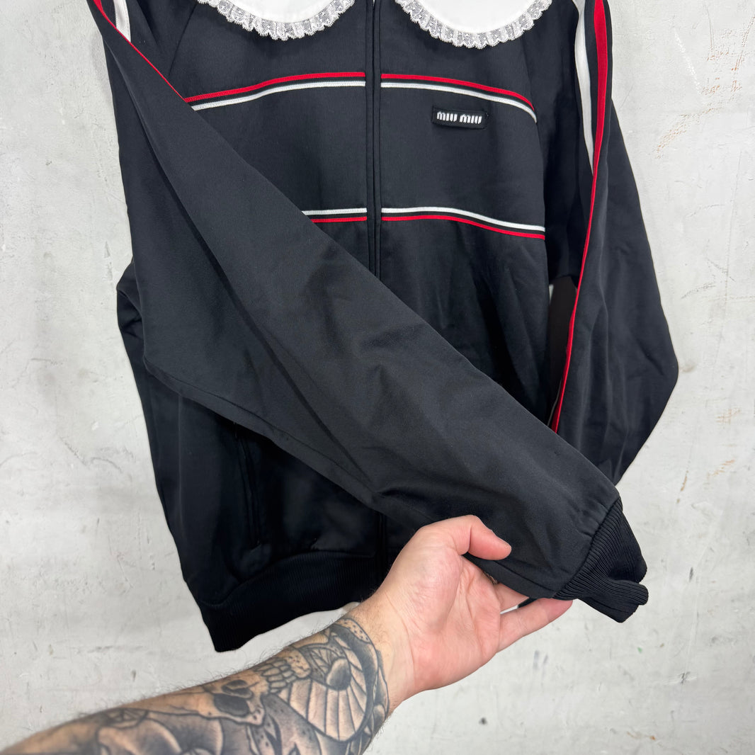 Miu Miu Ruffled Collar Track Jacket