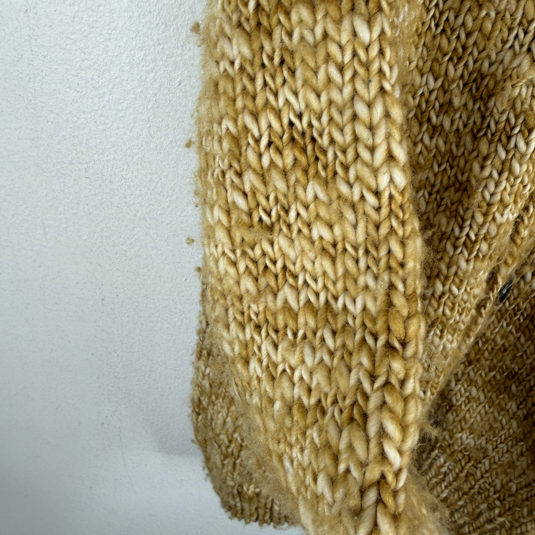 Namacheko Yellow Cable Knit Button Detail Cardigan