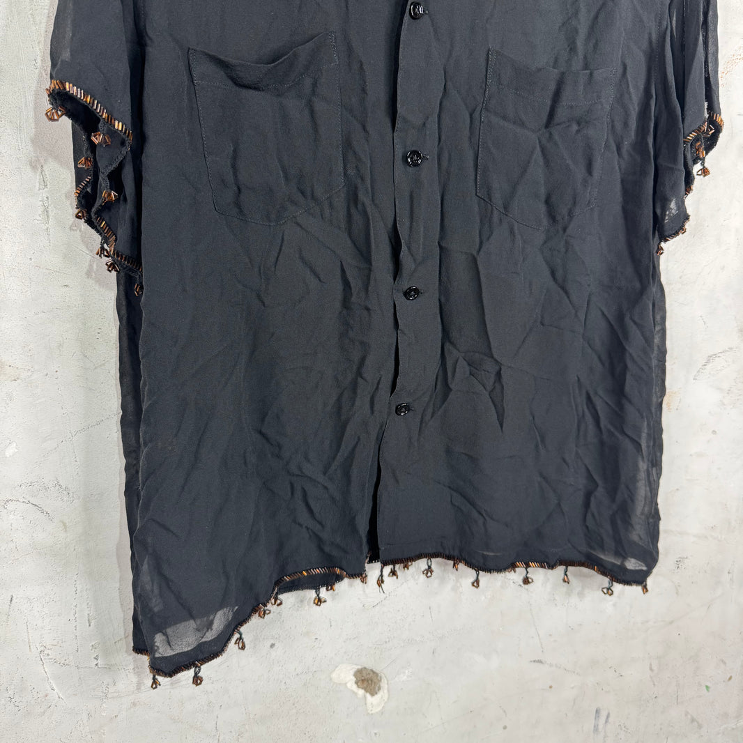 Bode Silk Tastle Sequined Shirt