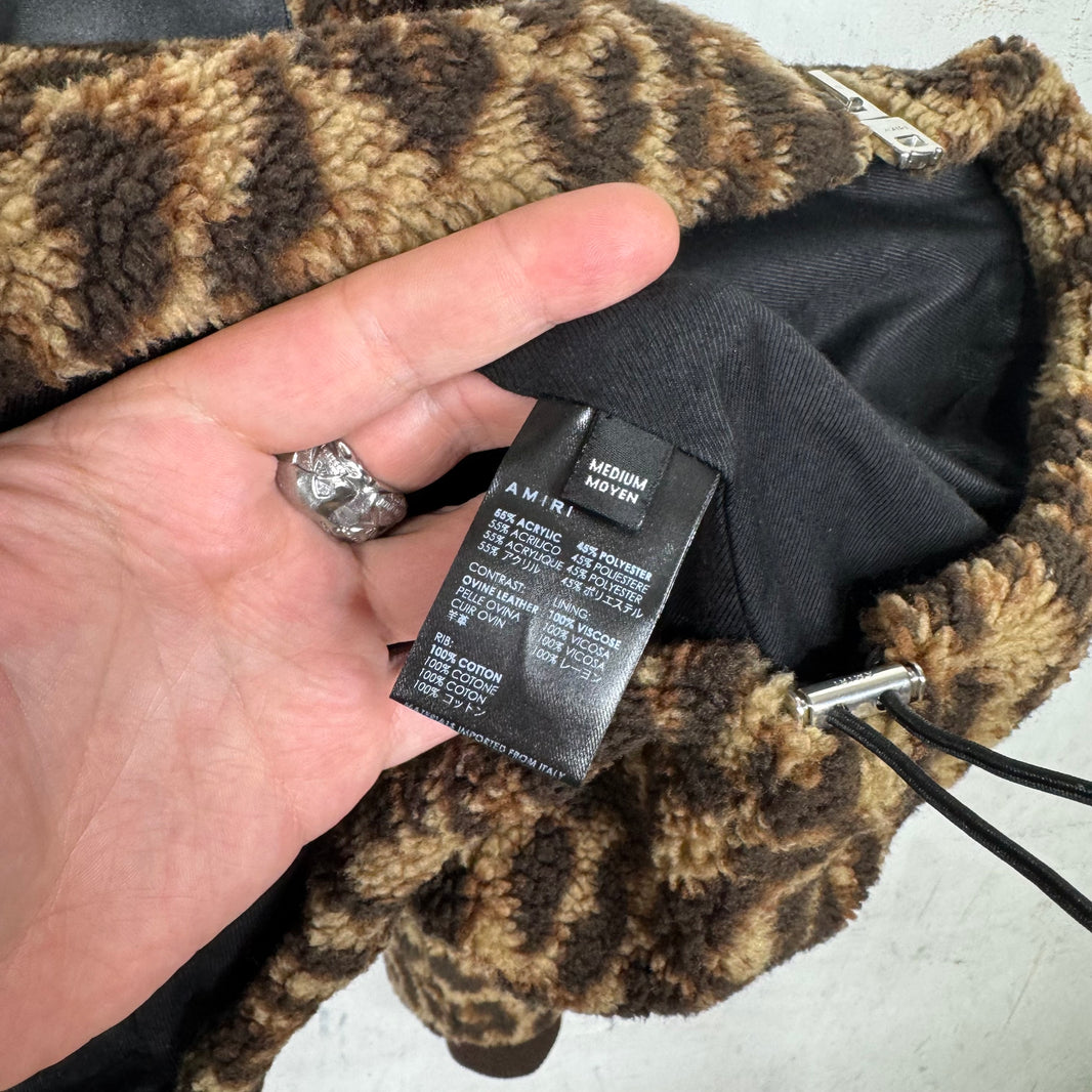 Amiri Leopard Fleece Jacket