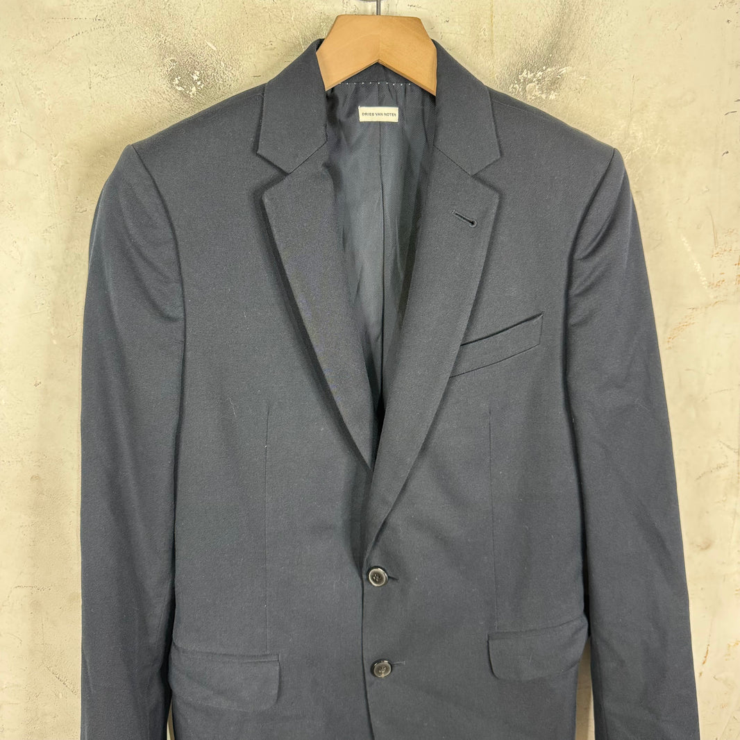 Dries Van Noten Navy Double Breasted Blazer