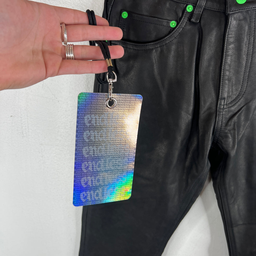 Endless Denim Black/Green Leather Pants