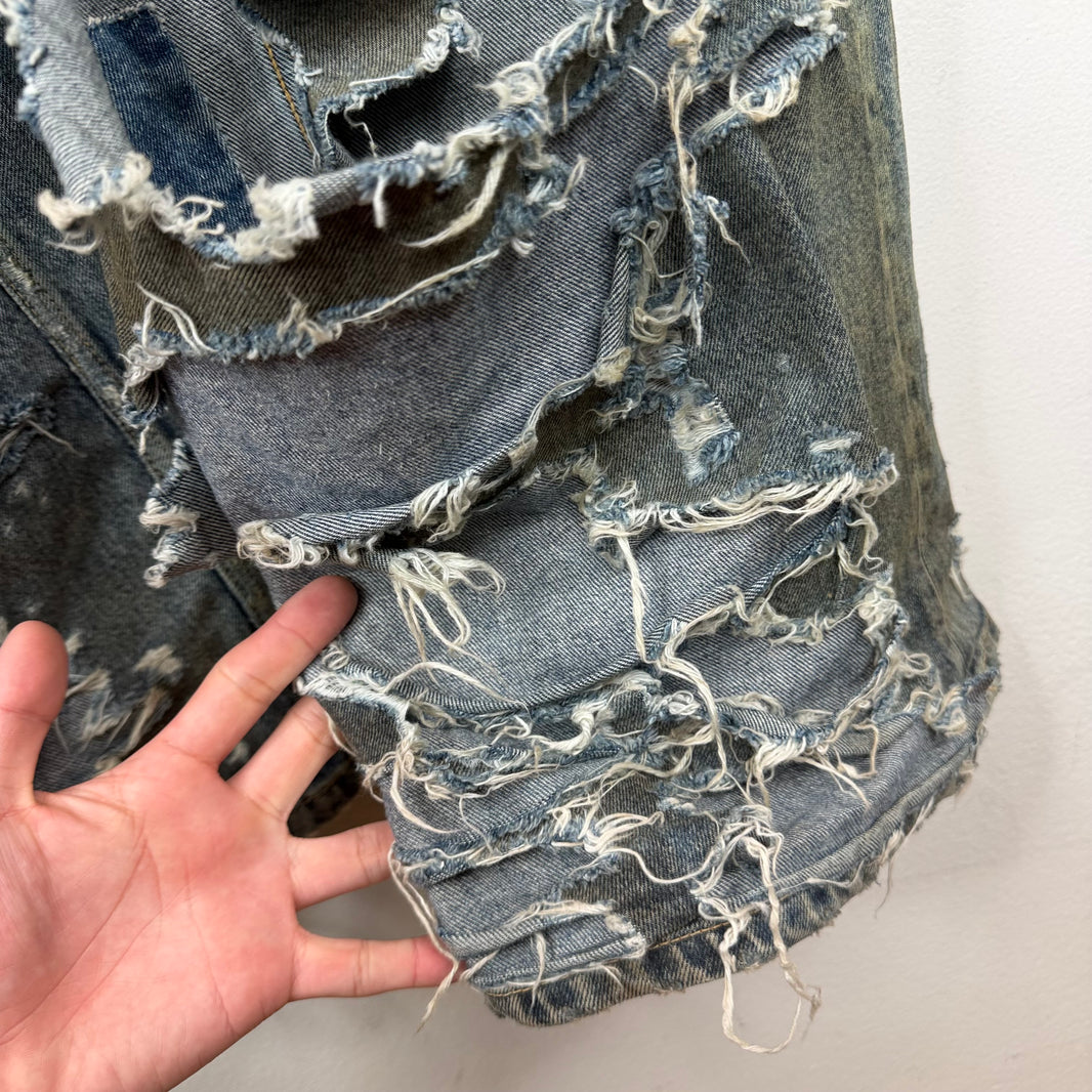 Balenciaga Super Destroyed Blue Jeans