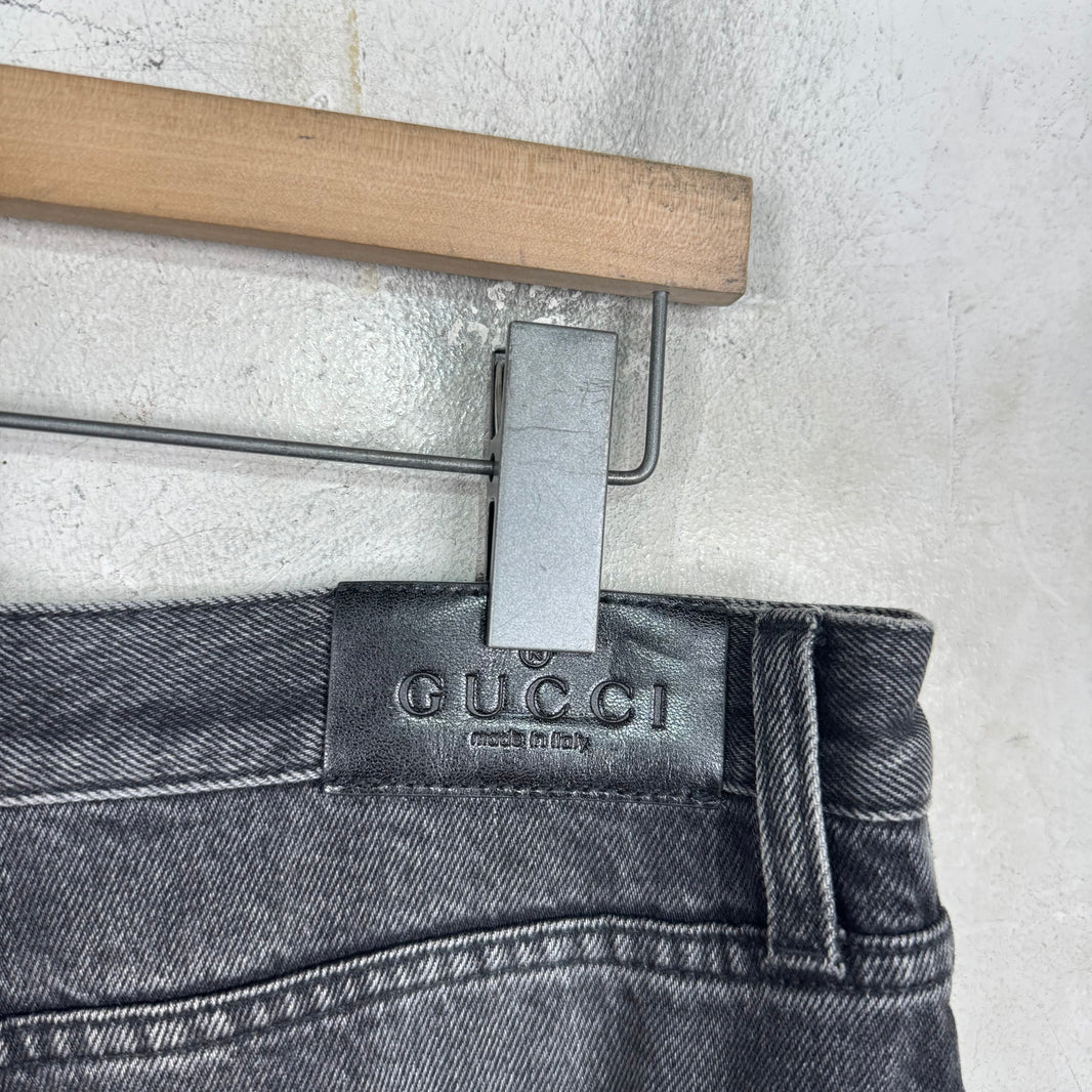 Gucci Charcoal Wash Horse Bit Jeans