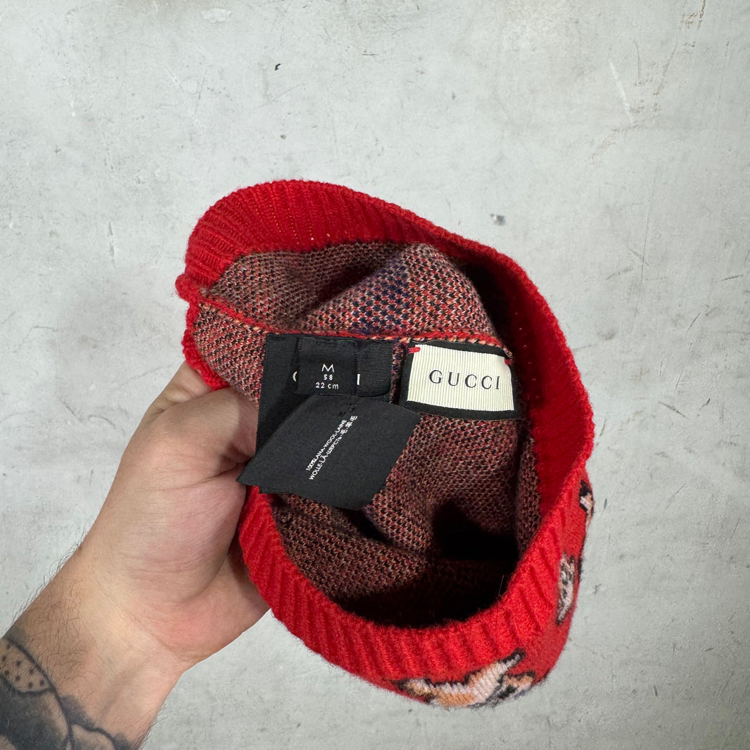 Gucci Dancing Pig Slouch Beanie
