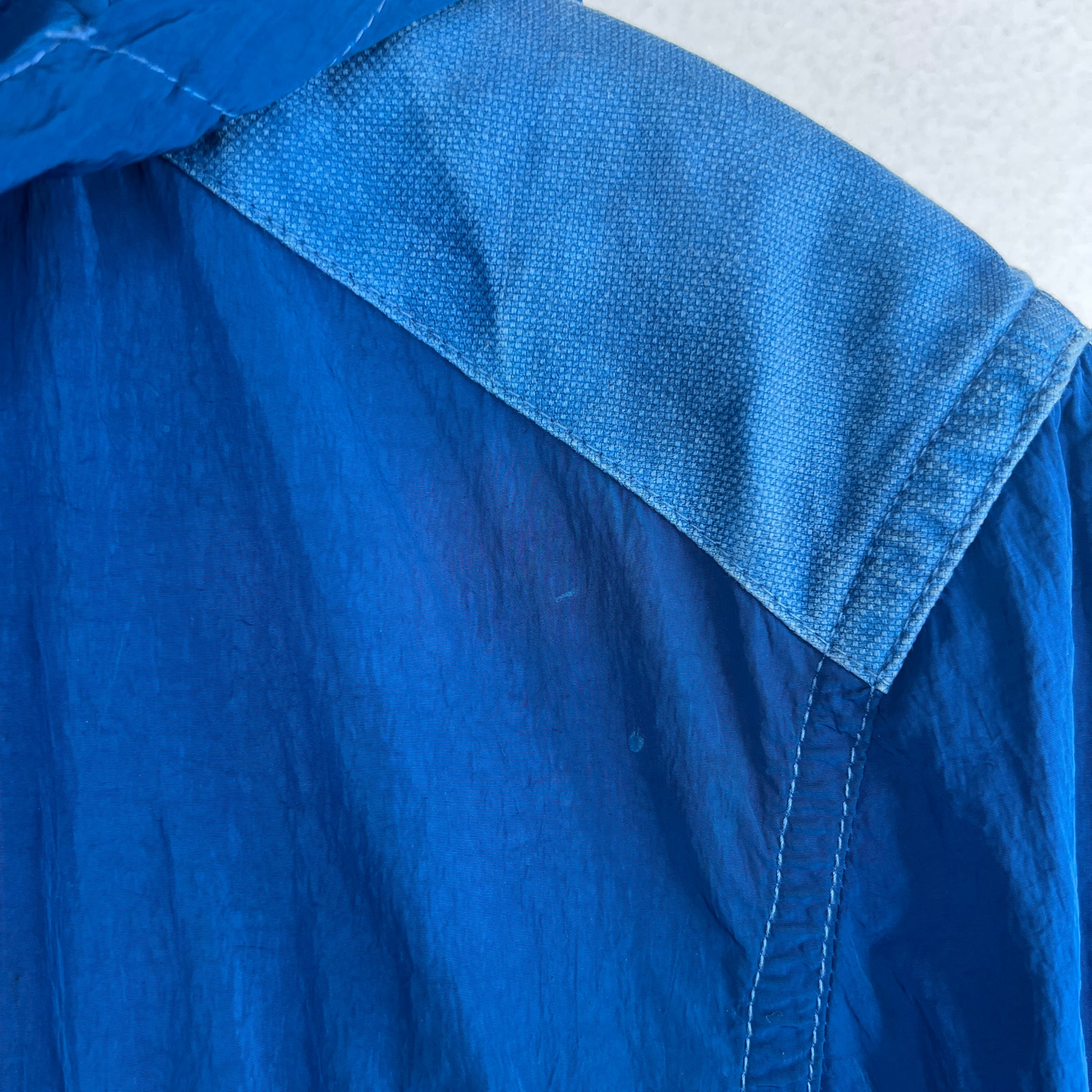 CP Company Blue Polyamide Goggle Jacket