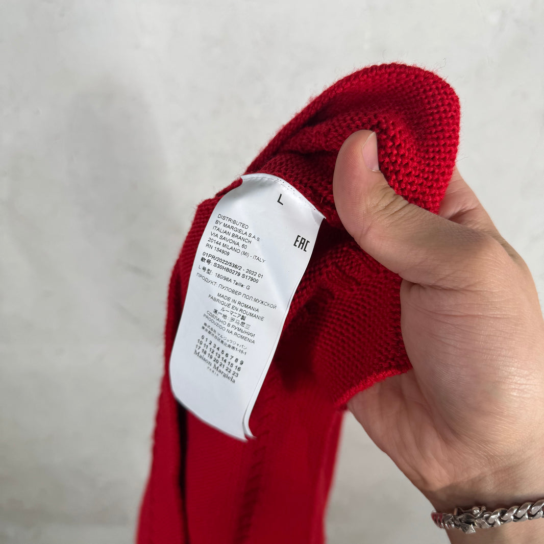 Margiela Red Bunny Wool Sweater