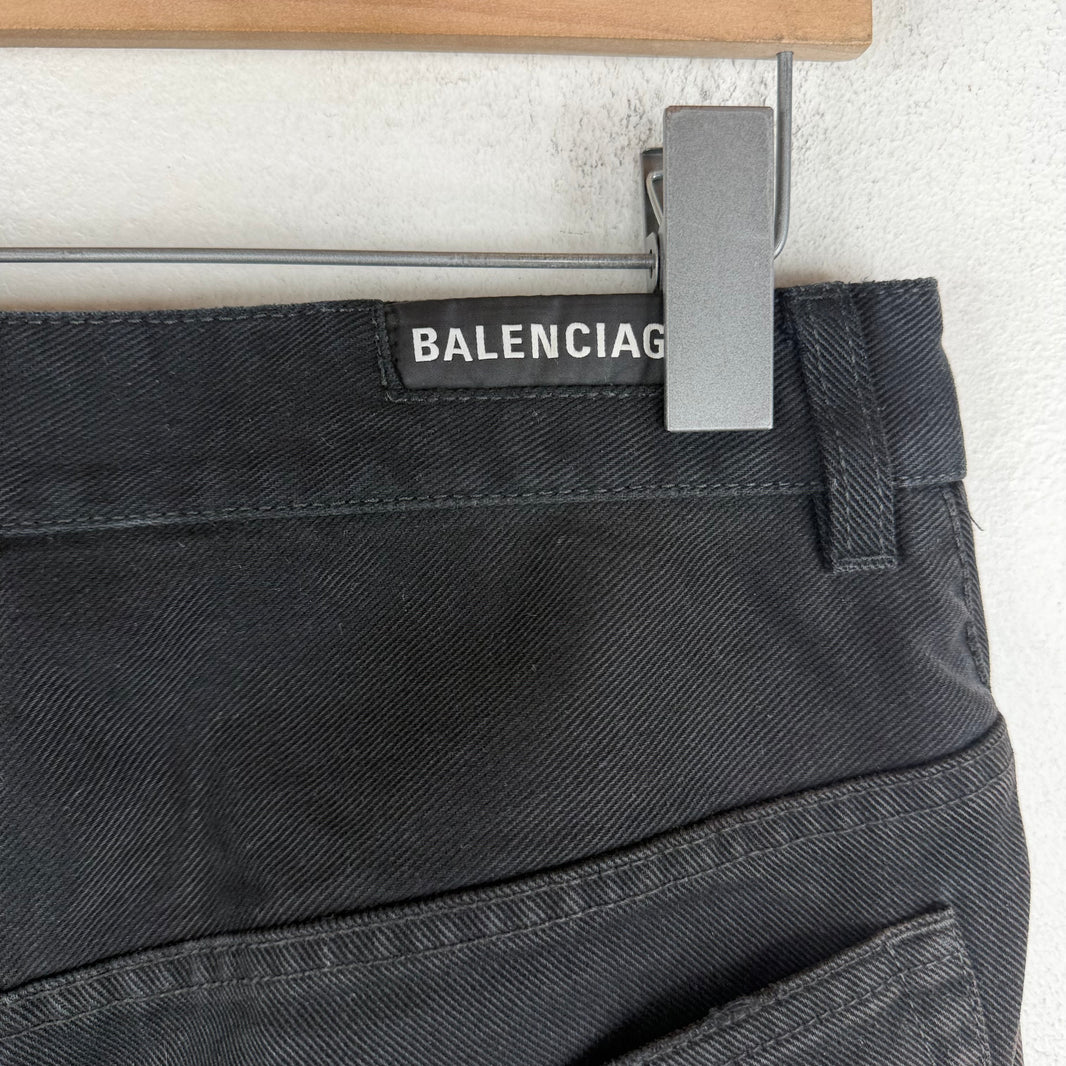 Balenciaga Straight Leg Black Jeans