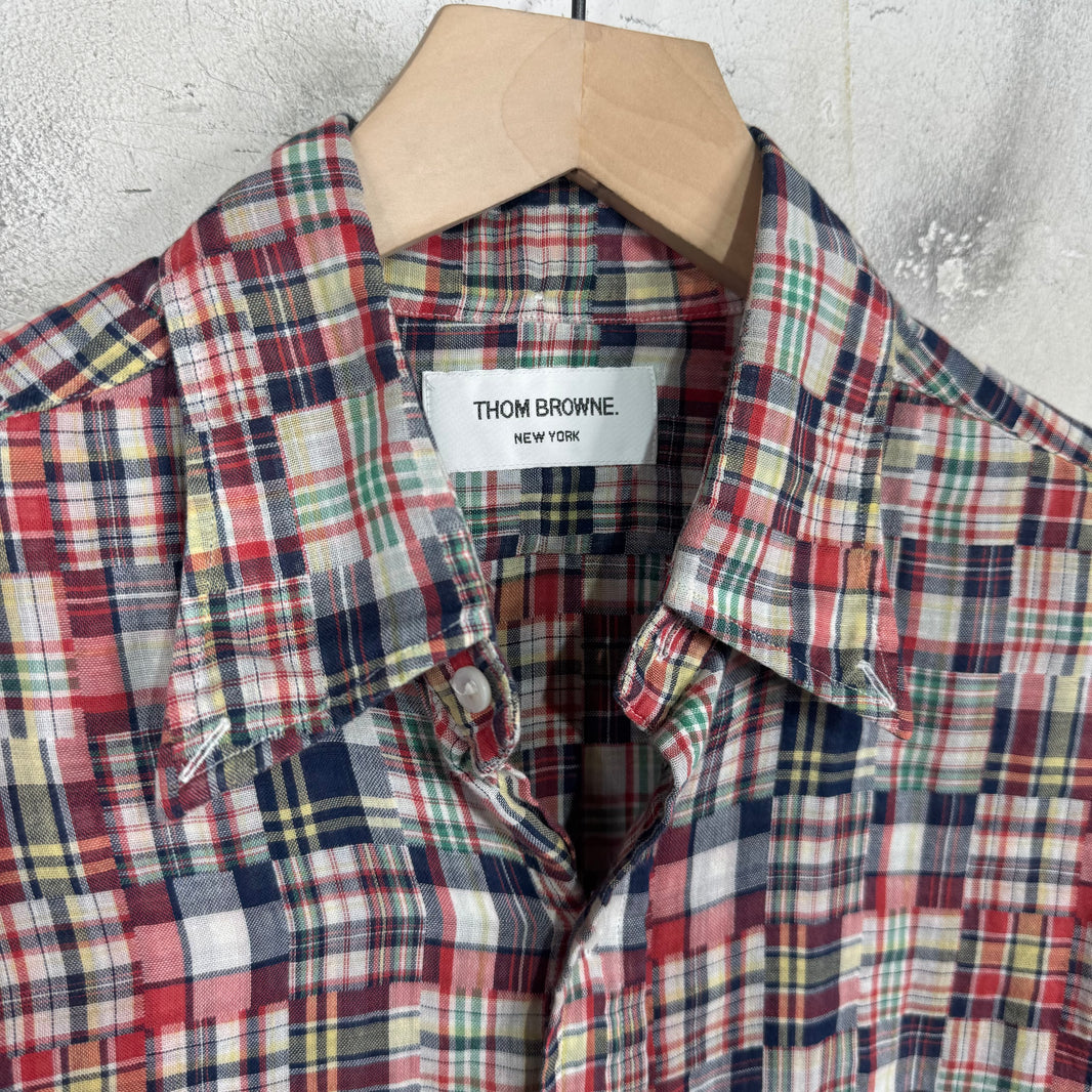 Thom Browne Madras LS Button Up Shirt