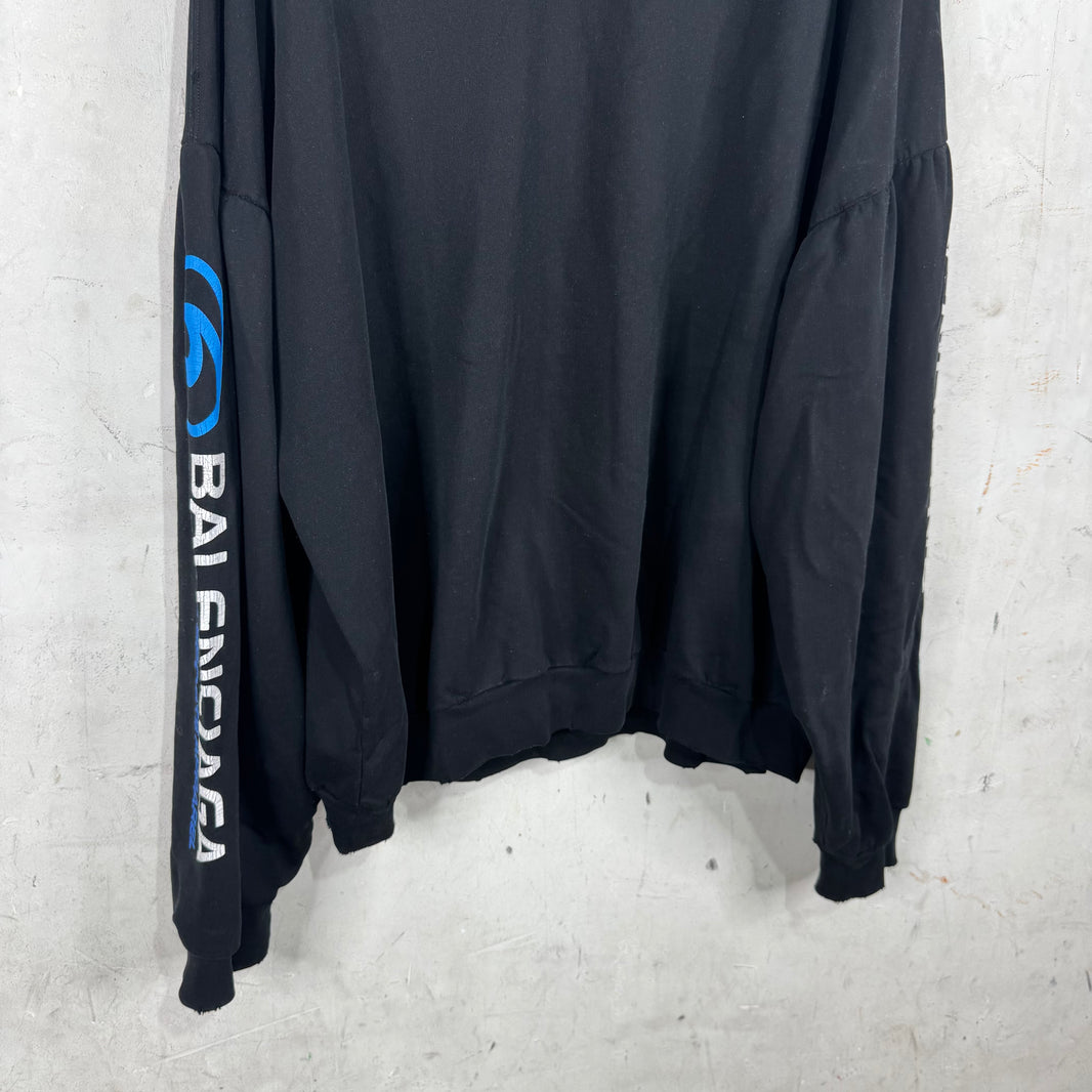 Balenciaga Black Surfer Logo Hoodie