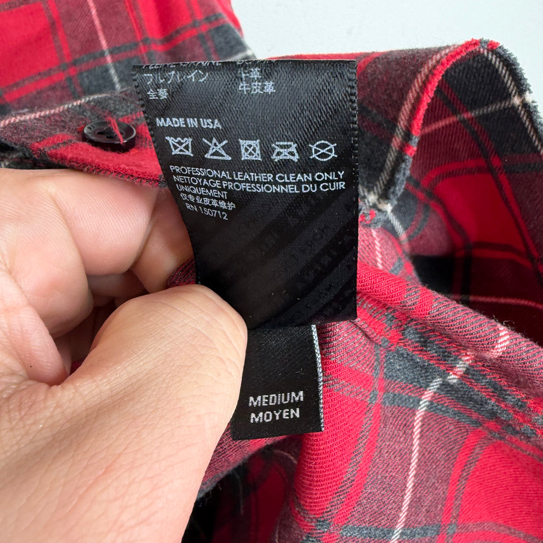 Amiri Wes Lang Red Flannel Shirt