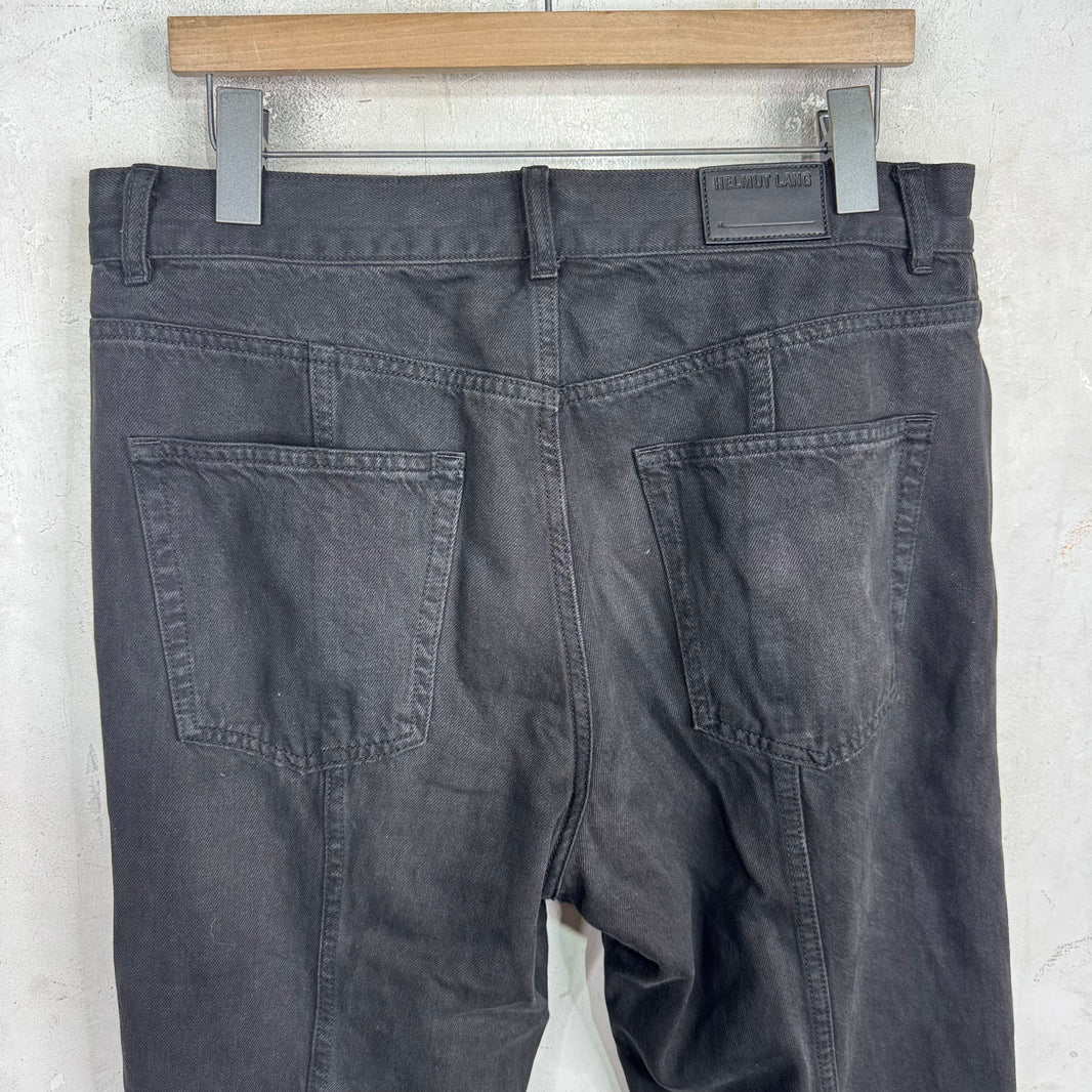 Helmut Lang Front & Back Seam Black Denim Jeans
