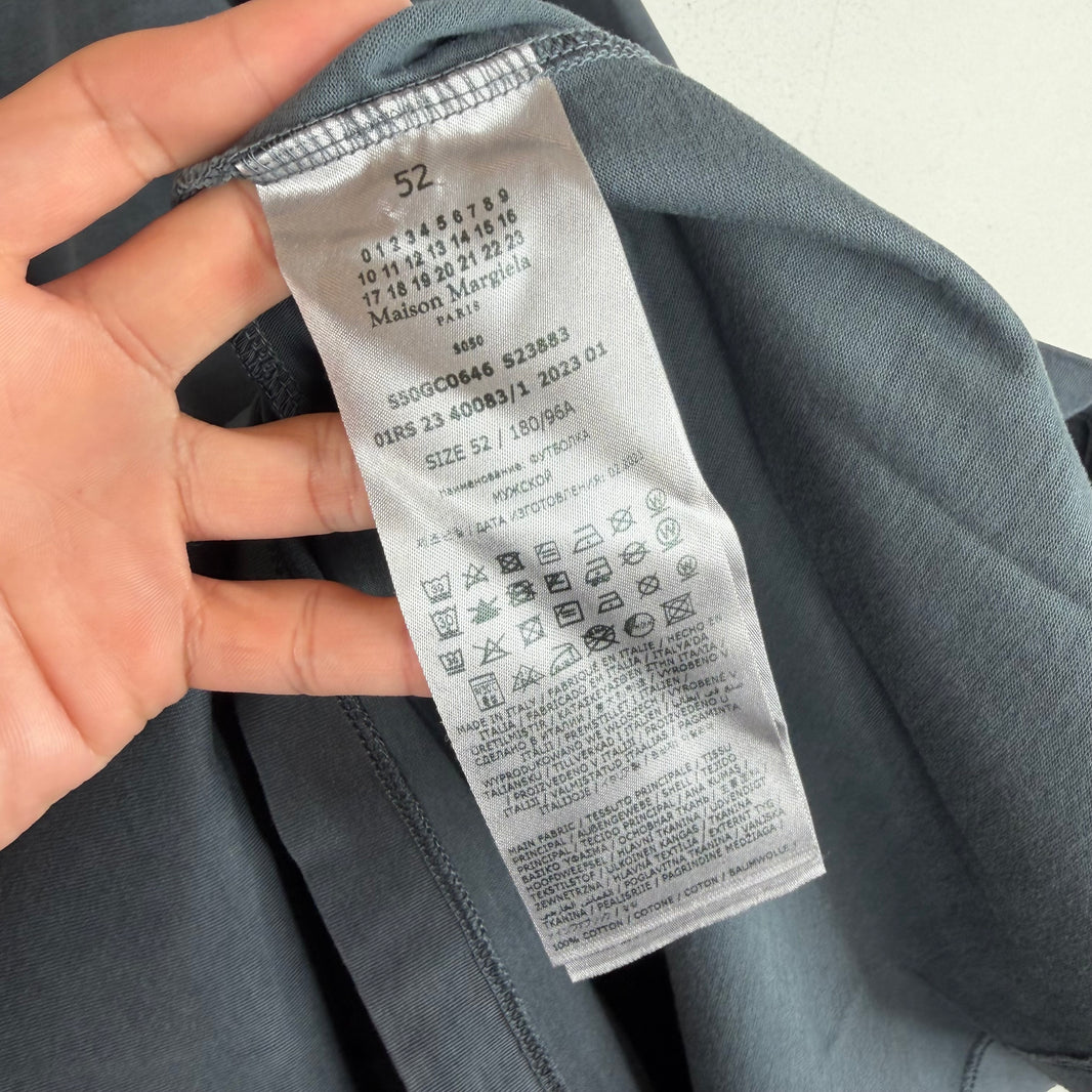Maison Margiela Plain Charcoal Gray T-Shirt