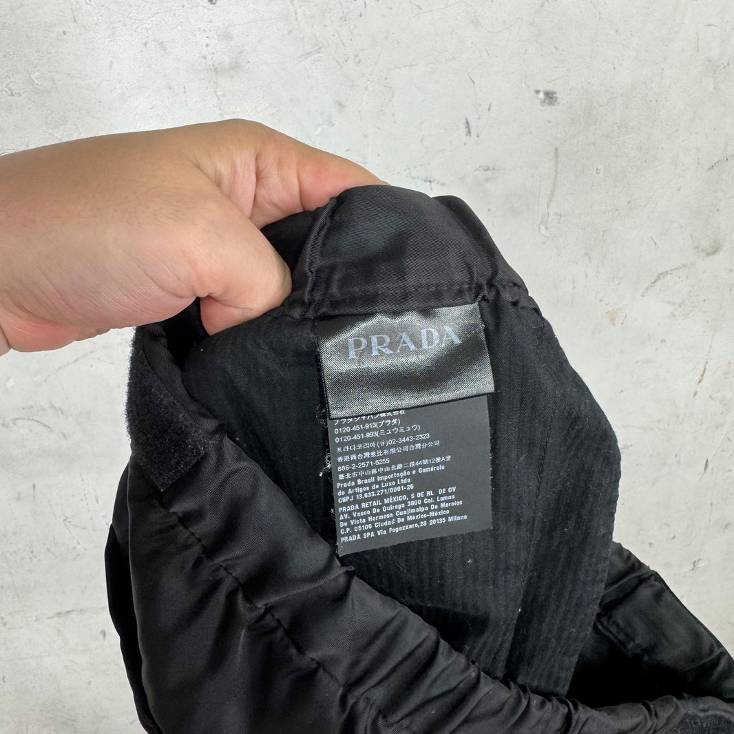 Prada Gabardine Nylon Ankle Strap Pants