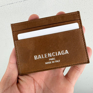 Balenciaga Brown Suede Card Holder