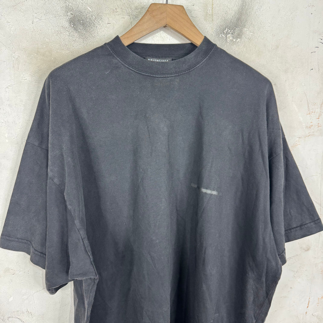 Balenciaga Strike Through Logo T-Shirt