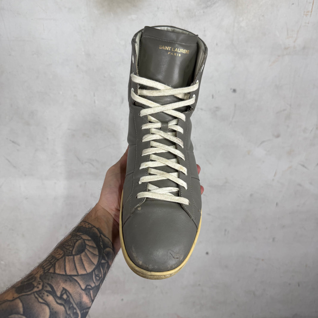 Saint Laurent Grey Leather SL03 Sneakers