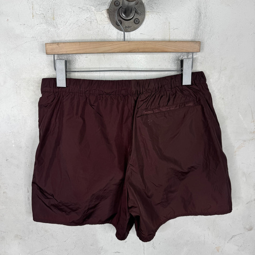 Acne Studios Maroon Nylon Swim Trunks