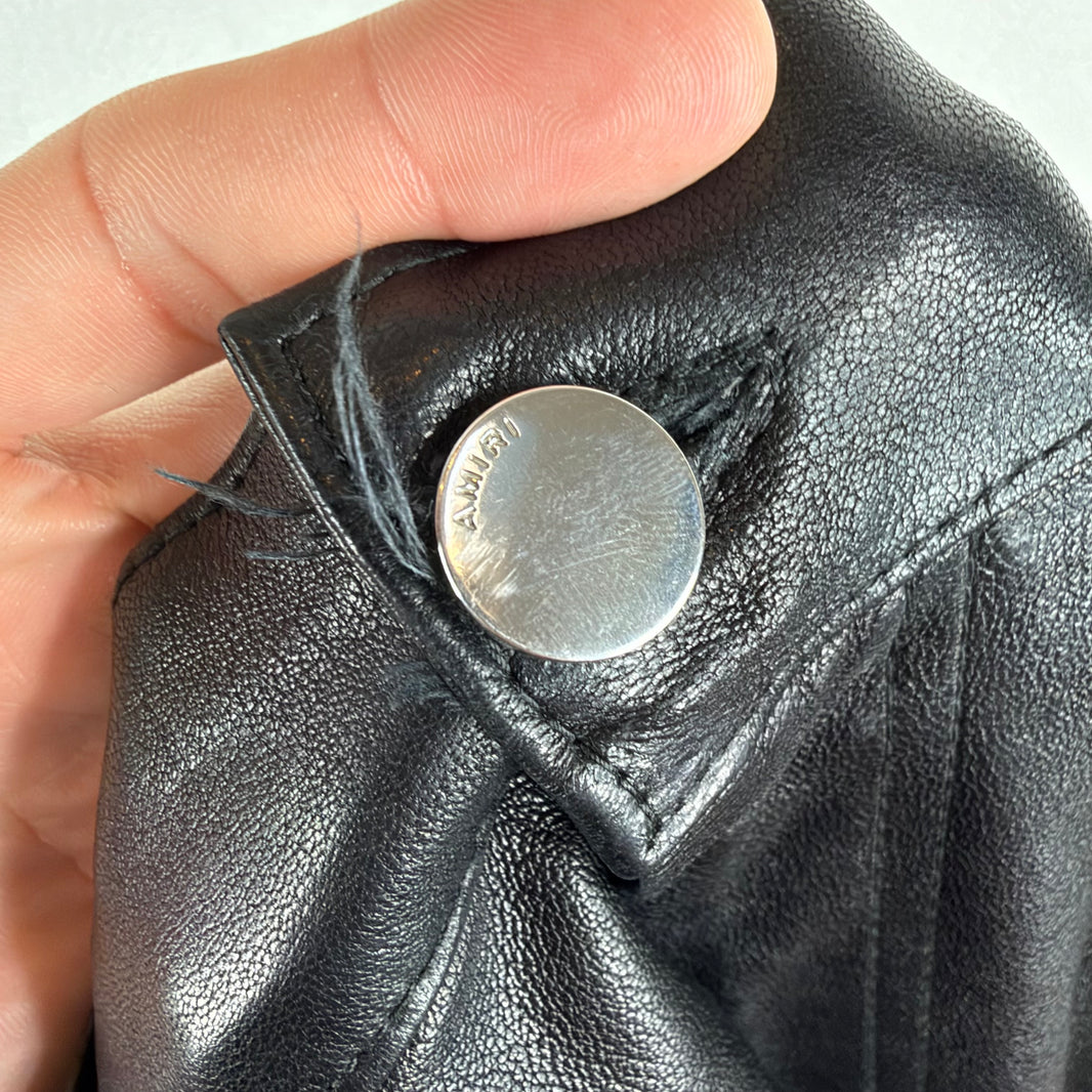 Amiri Leather Slim Pants