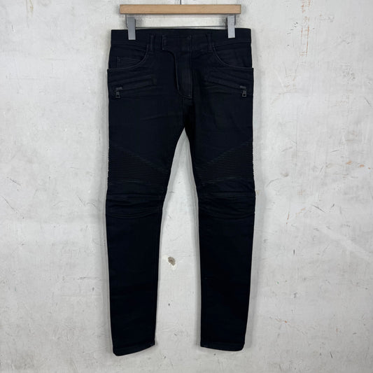 Balmain Black Biker Jeans