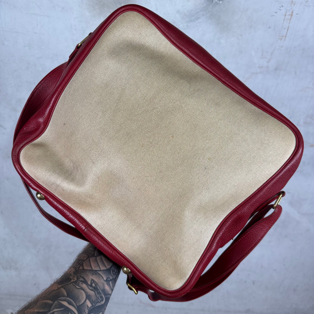 Hermes Victoria Toile Shoulder Bag