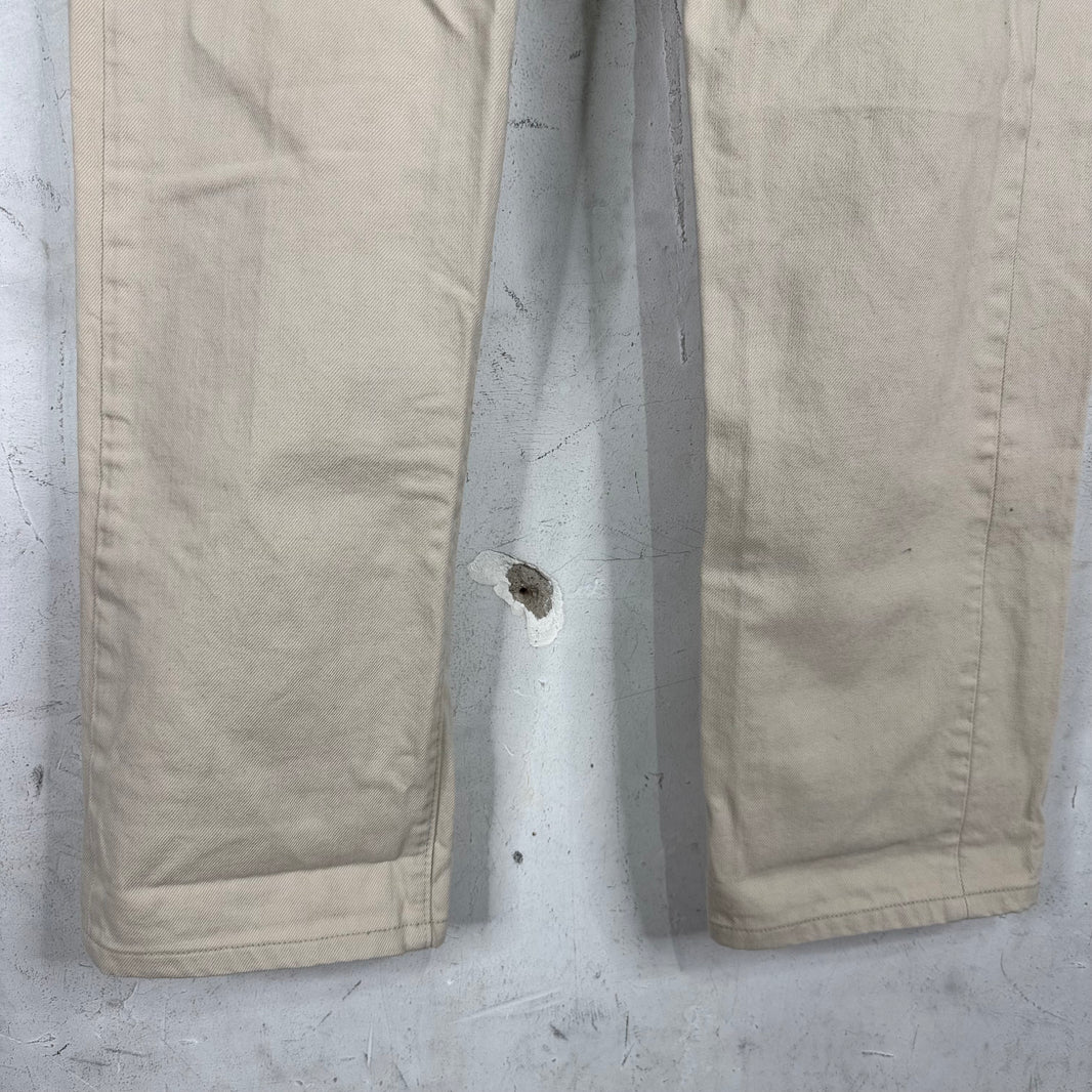 RRL Beige Straight Legged Jeans
