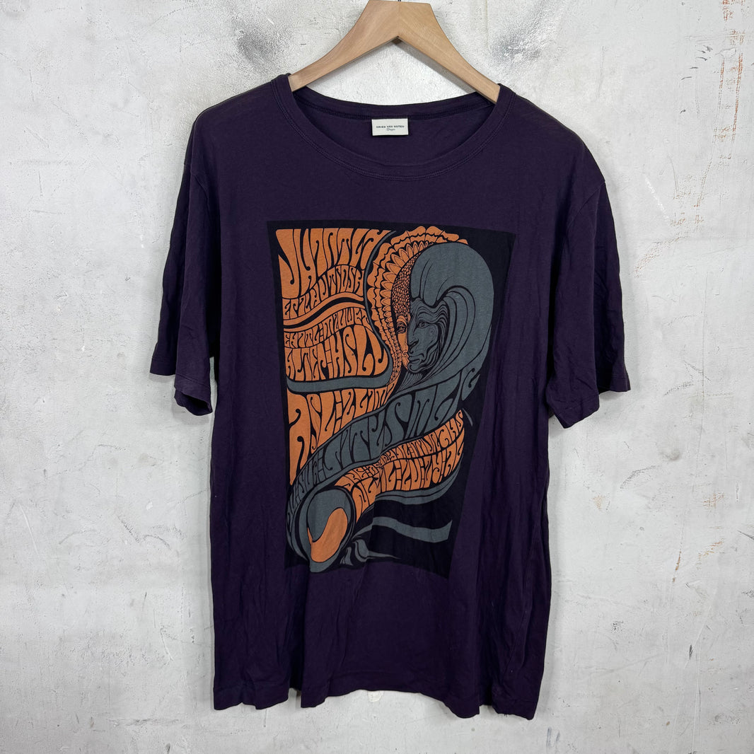 Dries Van Noten Wes Wilson Purple T-Shirt