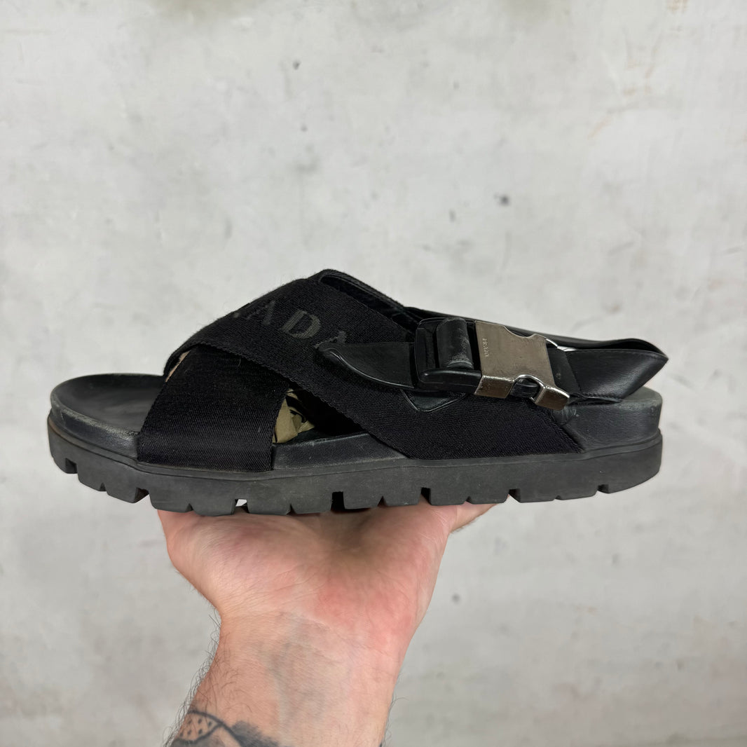 Prada Straped Logo Sandals