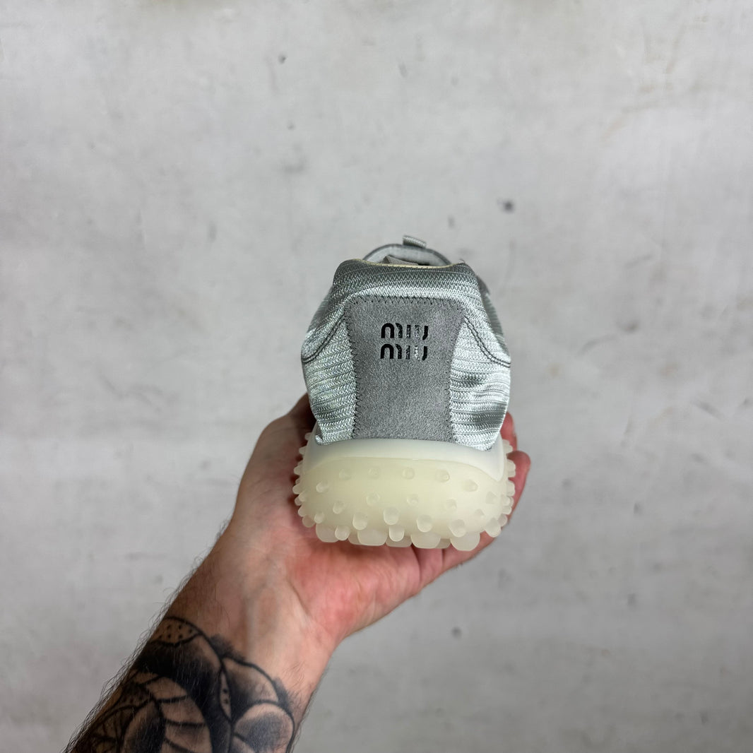 Miu Miu Nylon Tech Scamosciato Bubble Sneaker