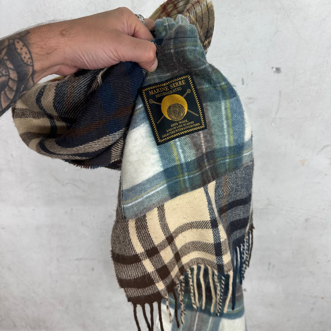 Marine Serre Plaid Scarf Bucket Hat